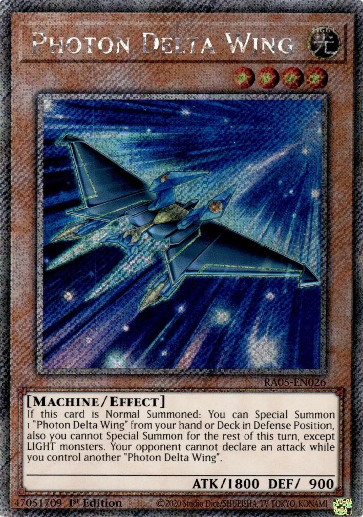 Photon Delta Wing (Platinum Secret Rare) [RA05-EN026] Platinum Secret Rare | Black Swamp Games