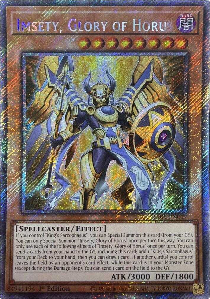 Imsety, Glory of Horus (Platinum Secret Rare) [RA05-EN027] Platinum Secret Rare | Black Swamp Games