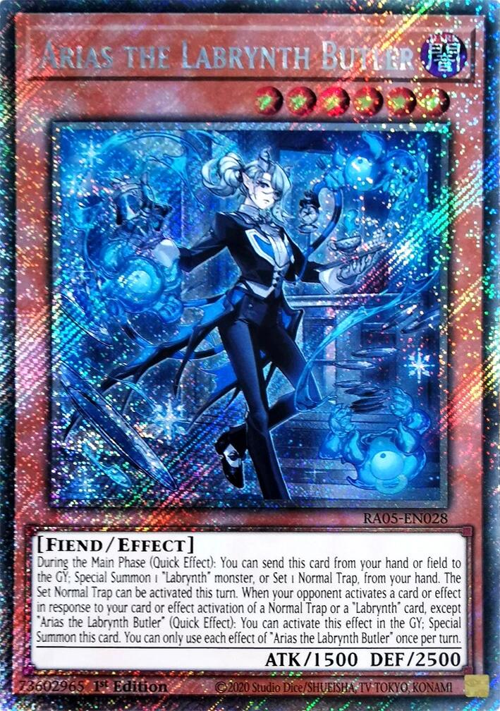 Arias the Labrynth Butler (Platinum Secret Rare) [RA05-EN028] Platinum Secret Rare | Black Swamp Games