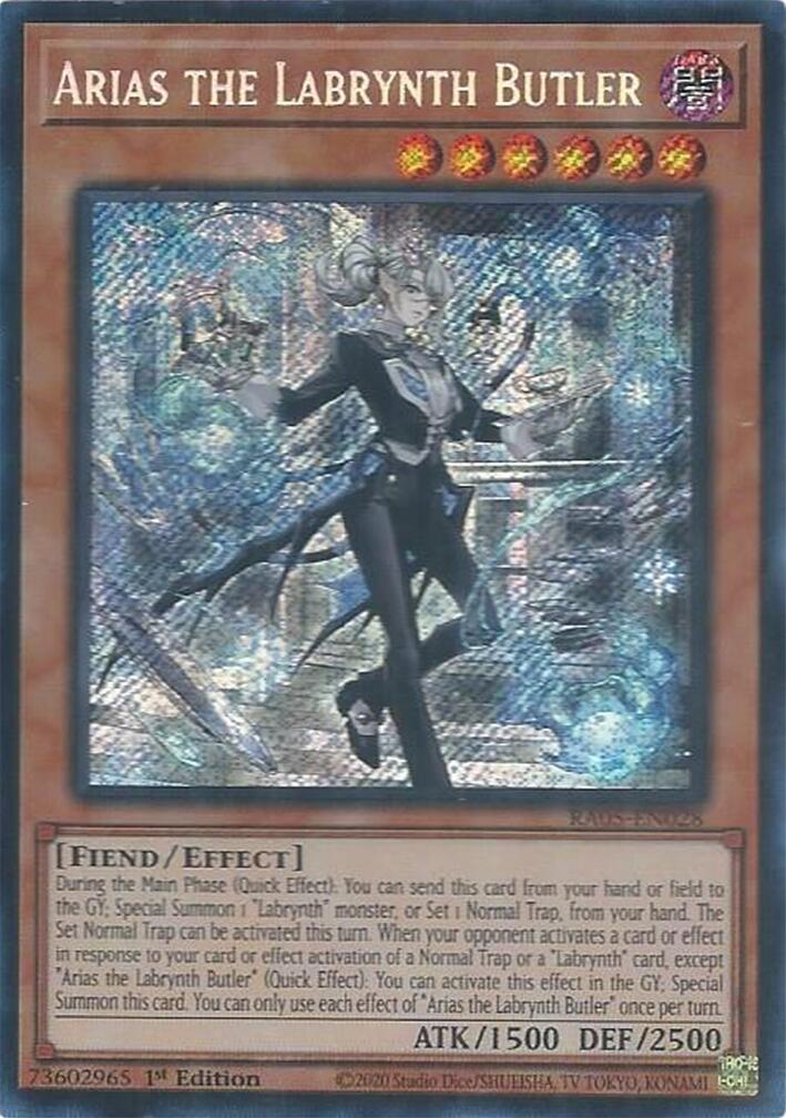 Arias the Labrynth Butler (Secret Rare) [RA05-EN028] Secret Rare | Black Swamp Games