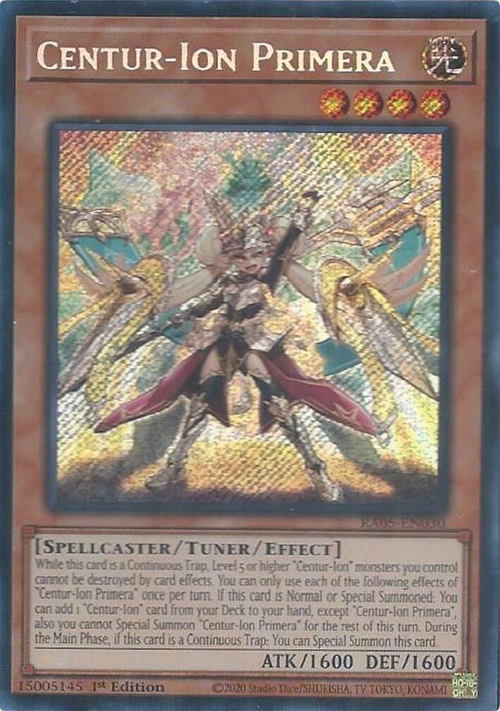 Centur-Ion Primera (Secret Rare) [RA05-EN030] Secret Rare | Black Swamp Games