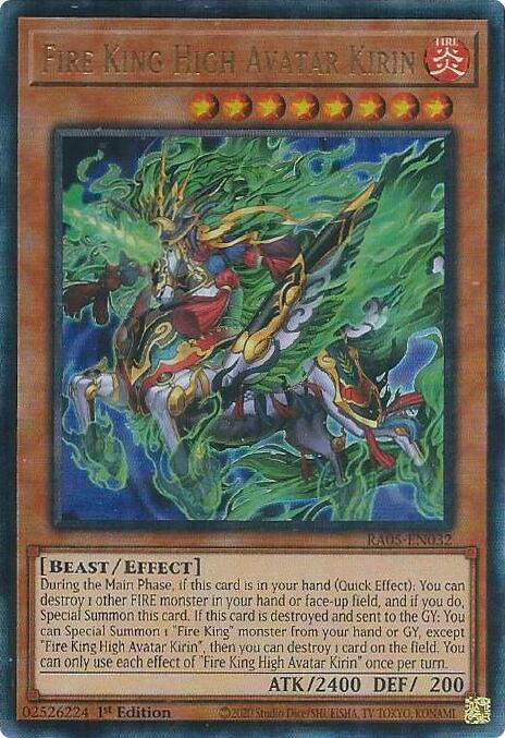 Fire King High Avatar Kirin (Ultimate Rare) [RA05-EN032] Ultimate Rare | Black Swamp Games