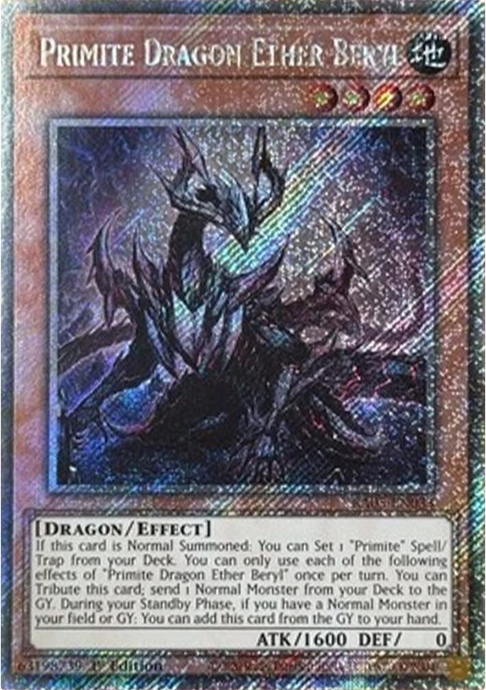 Primite Dragon Ether Beryl (Platinum Secret Rare) [RA05-EN033] Platinum Secret Rare | Black Swamp Games