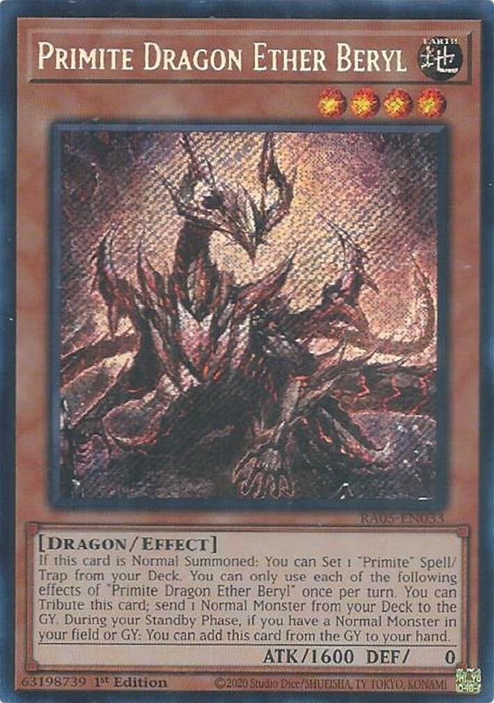 Primite Dragon Ether Beryl (Secret Rare) [RA05-EN033] Secret Rare | Black Swamp Games