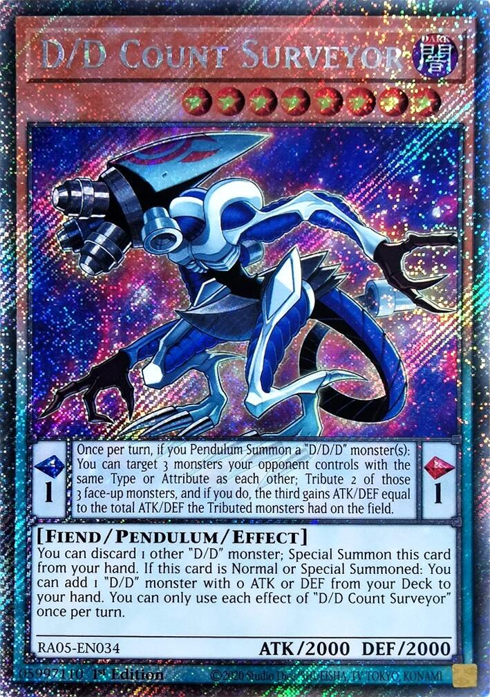 D/D Count Surveyor (Platinum Secret Rare) [RA05-EN034] Platinum Secret Rare | Black Swamp Games