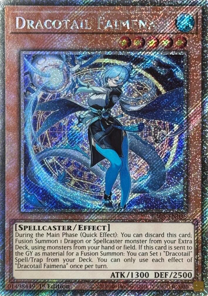 Dracotail Faimena (Platinum Secret Rare) [RA05-EN035] Platinum Secret Rare | Black Swamp Games