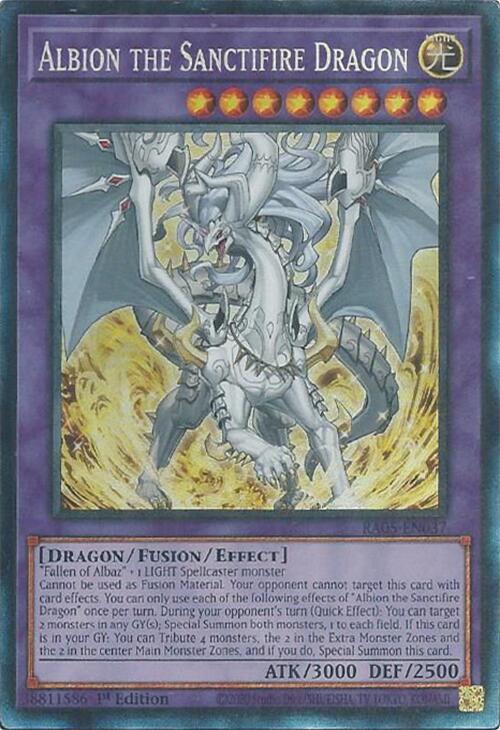 Albion the Sanctifire Dragon (Collector's Rare) [RA05-EN037] Collector's Rare | Black Swamp Games