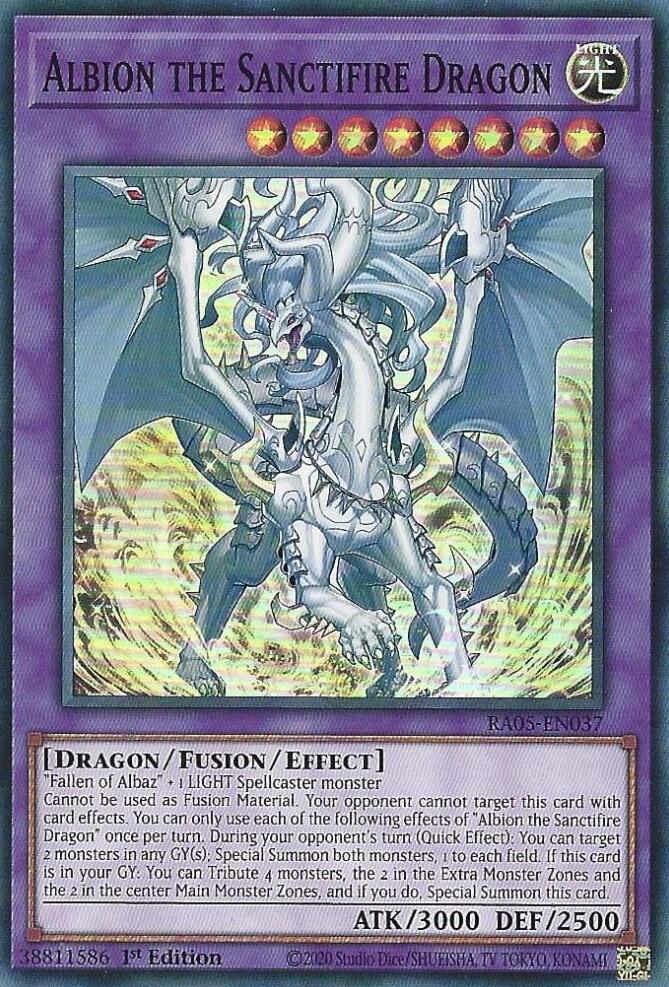 Albion the Sanctifire Dragon [RA05-EN037] Super Rare | Black Swamp Games