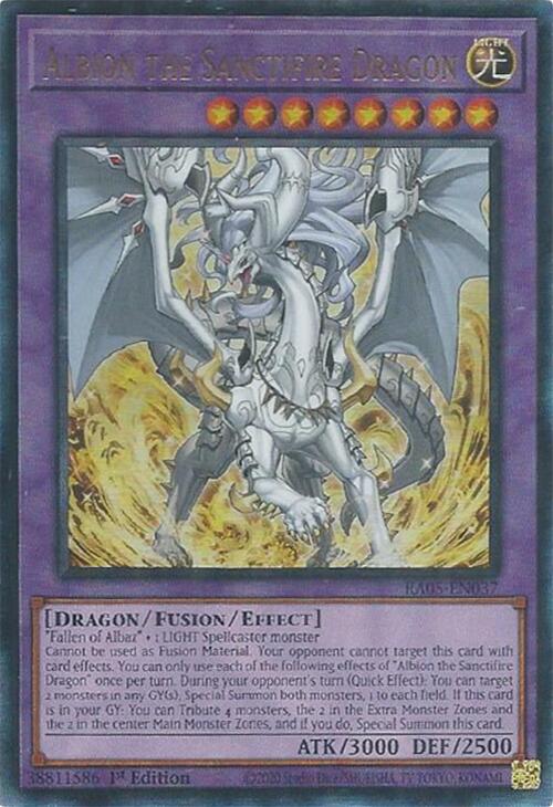 Albion the Sanctifire Dragon (Ultimate Rare) [RA05-EN037] Ultimate Rare | Black Swamp Games