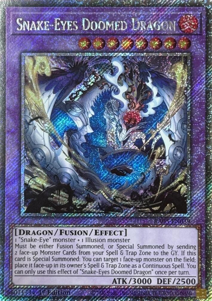 Snake-Eyes Doomed Dragon (Platinum Secret Rare) [RA05-EN039] Platinum Secret Rare | Black Swamp Games