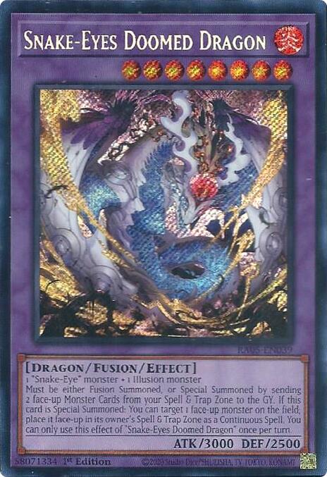Snake-Eyes Doomed Dragon (Secret Rare) [RA05-EN039] Secret Rare | Black Swamp Games