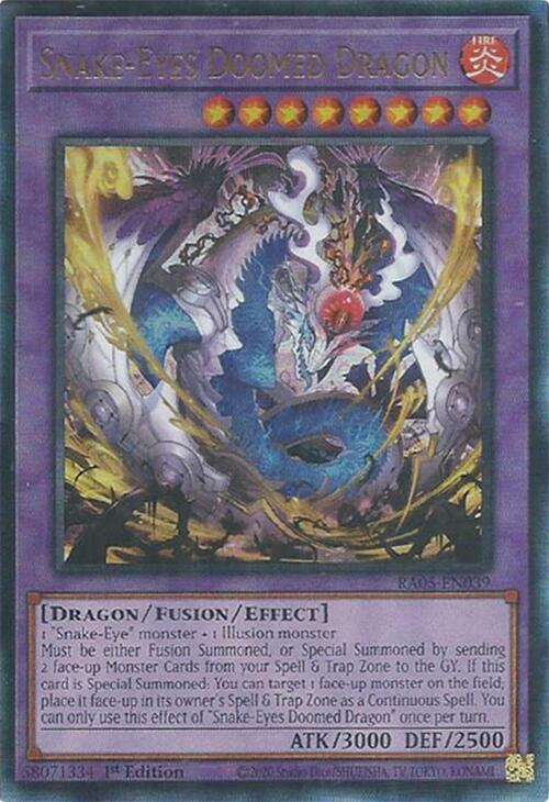 Snake-Eyes Doomed Dragon (Ultimate Rare) [RA05-EN039] Ultimate Rare | Black Swamp Games