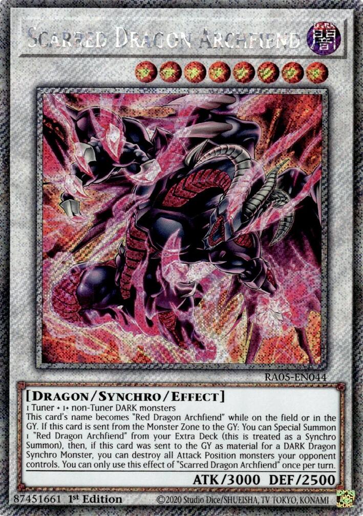 Scarred Dragon Archfiend (Platinum Secret Rare) [RA05-EN044] Platinum Secret Rare | Black Swamp Games