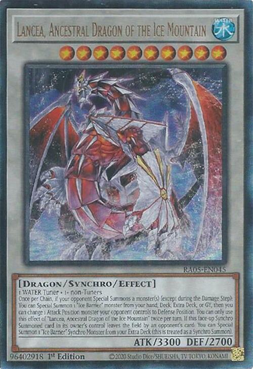 Lancea, Ancestral Dragon of the Ice Mountain (Ultimate Rare) [RA05-EN045] Ultimate Rare | Black Swamp Games