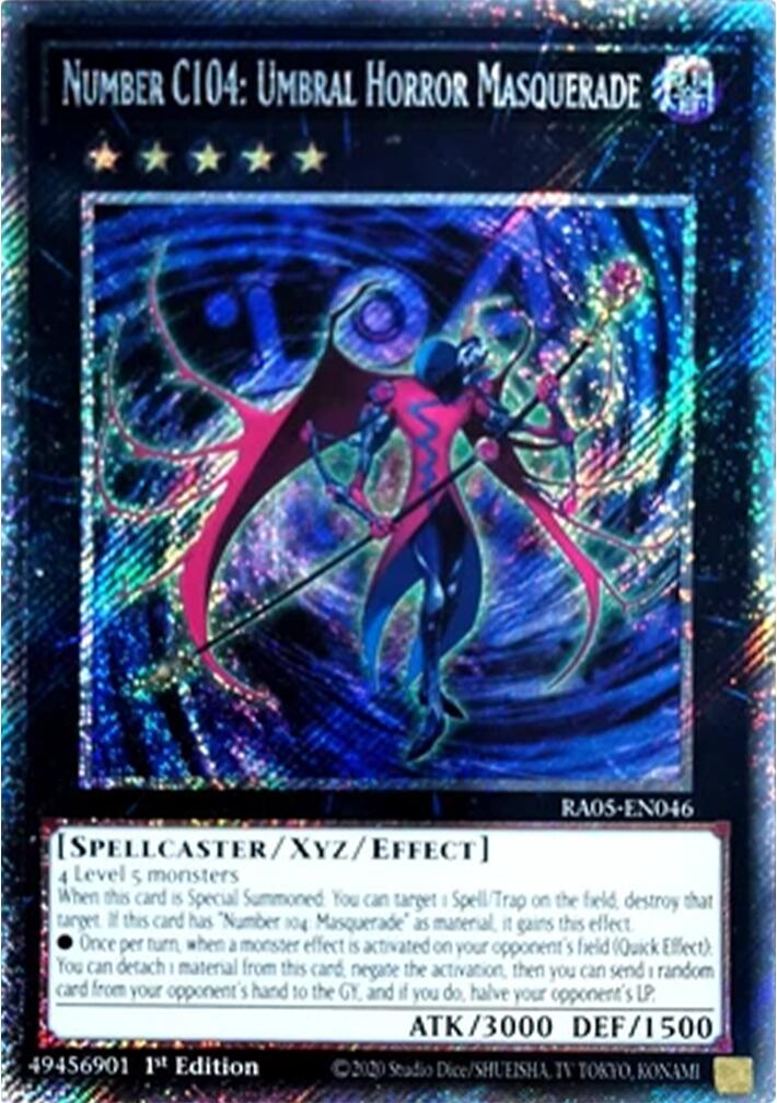 Number C104: Umbral Horror Masquerade (Platinum Secret Rare) [RA05-EN046] Platinum Secret Rare | Black Swamp Games