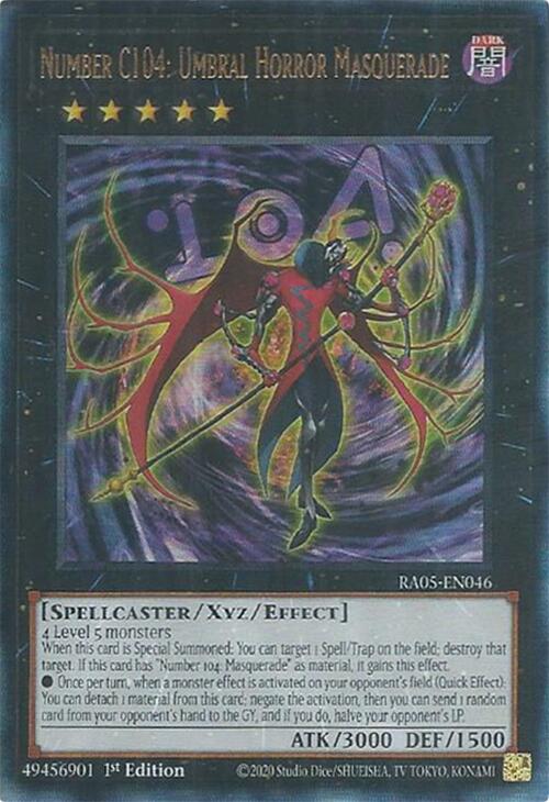 Number C104: Umbral Horror Masquerade (Ultimate Rare) [RA05-EN046] Ultimate Rare | Black Swamp Games