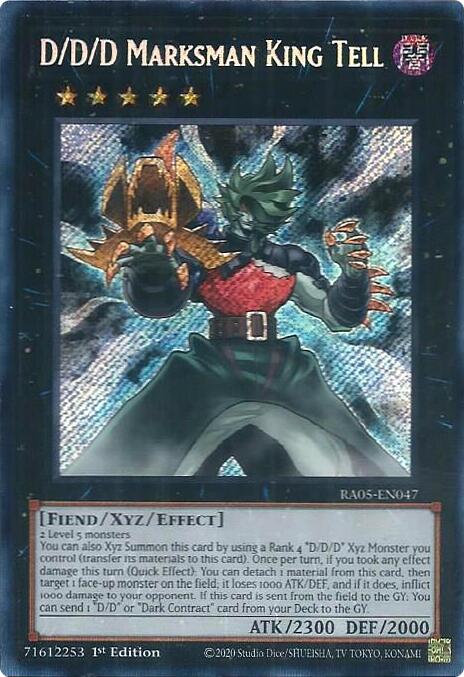 D/D/D Marksman King Tell (Secret Rare) [RA05-EN047] Secret Rare | Black Swamp Games