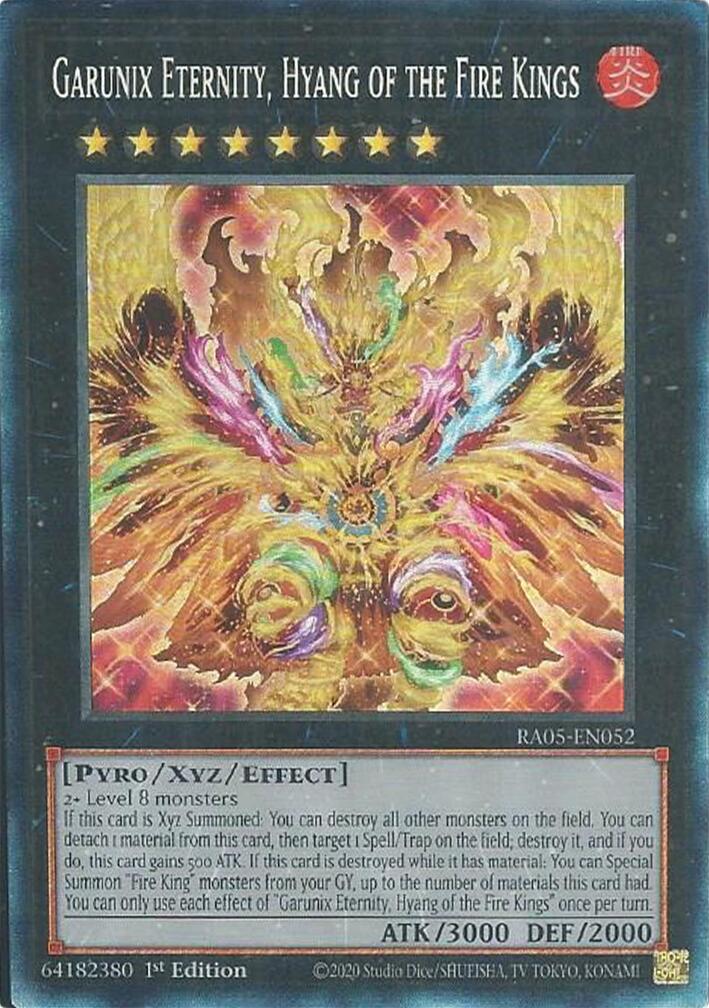 Garunix Eternity, Hyang of the Fire Kings (Collector's Rare) [RA05-EN052] Collector's Rare | Black Swamp Games