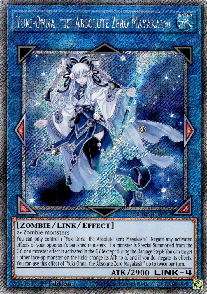 Yuki-Onna, the Absolute Zero Mayakashi (Platinum Secret Rare) [RA05-EN057] Platinum Secret Rare | Black Swamp Games