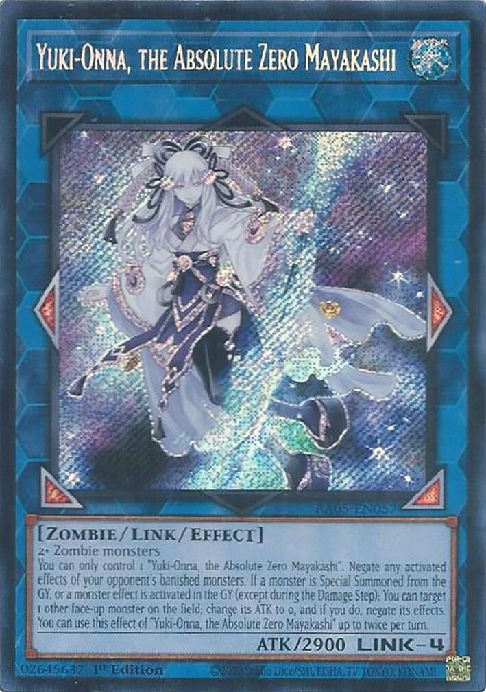Yuki-Onna, the Absolute Zero Mayakashi (Secret Rare) [RA05-EN057] Secret Rare | Black Swamp Games