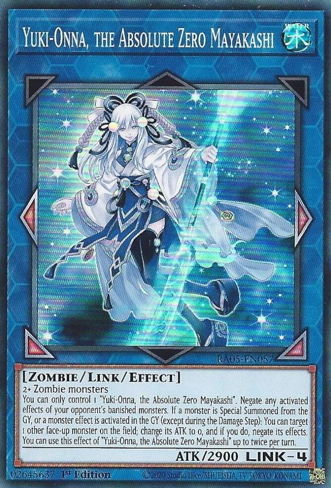 Yuki-Onna, the Absolute Zero Mayakashi [RA05-EN057] Super Rare | Black Swamp Games