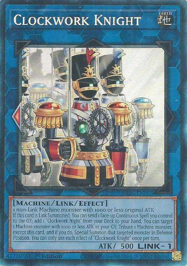 Clockwork Knight (Collector's Rare) [RA05-EN058] Collector's Rare | Black Swamp Games