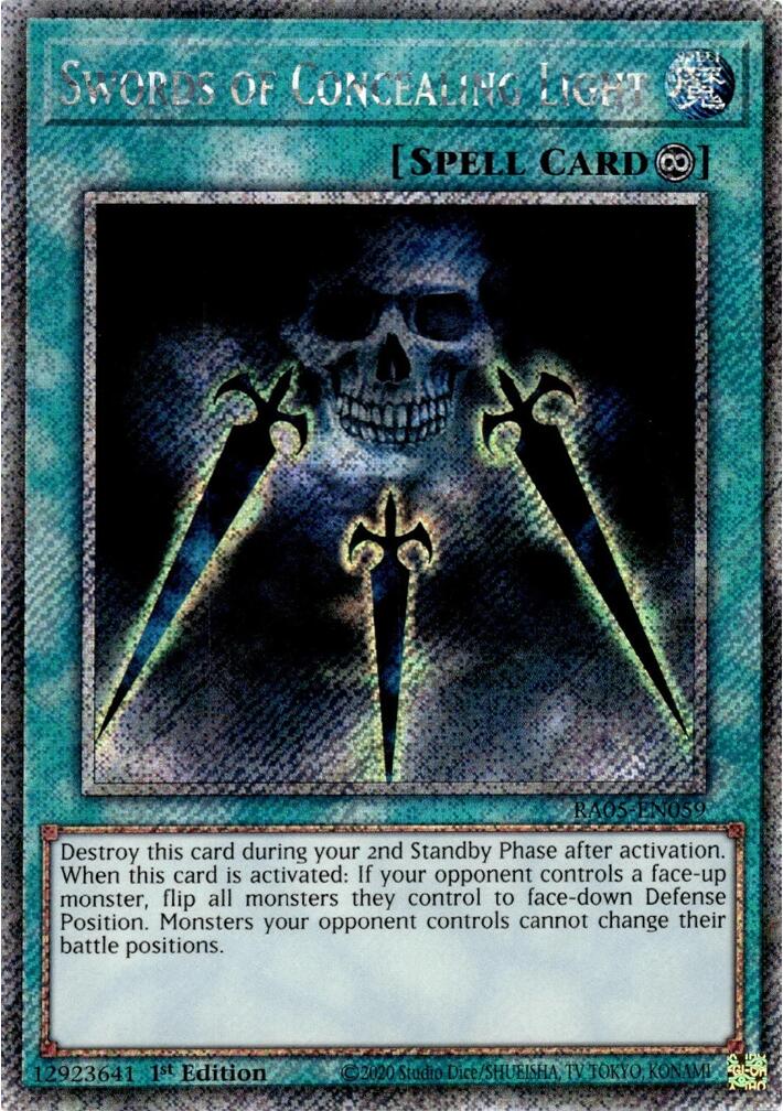 Swords of Concealing Light (Platinum Secret Rare) [RA05-EN059] Platinum Secret Rare | Black Swamp Games