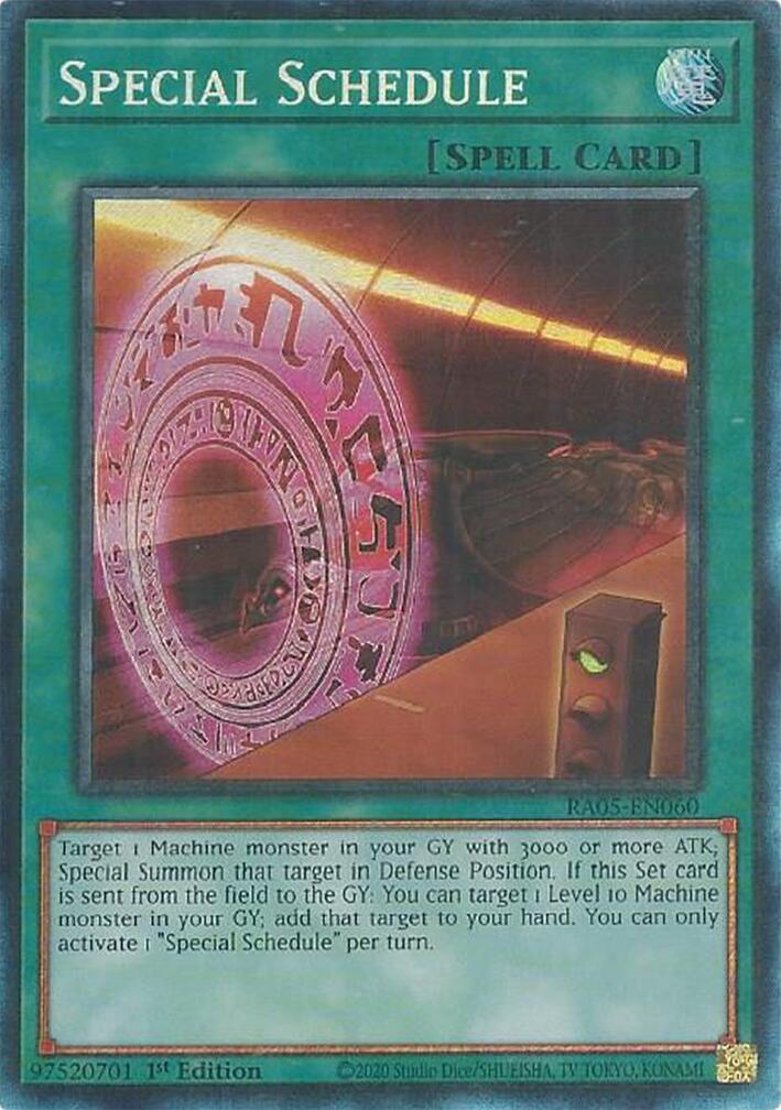 Special Schedule (Collector's Rare) [RA05-EN060] Collector's Rare | Black Swamp Games