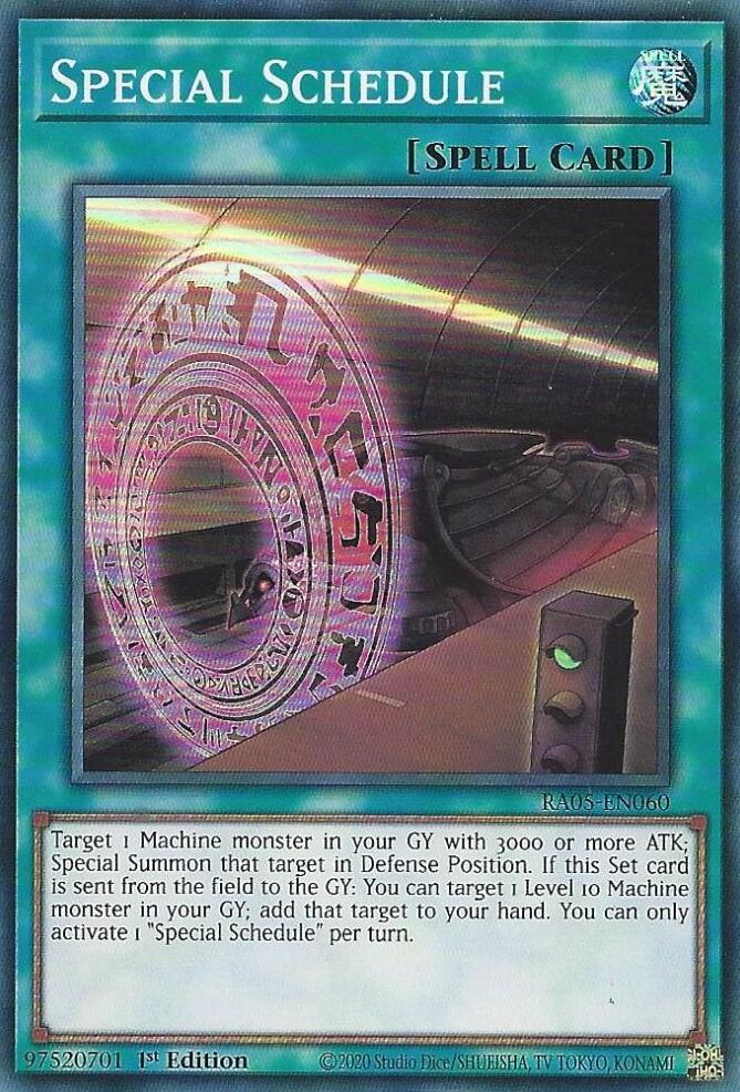 Special Schedule [RA05-EN060] Super Rare | Black Swamp Games