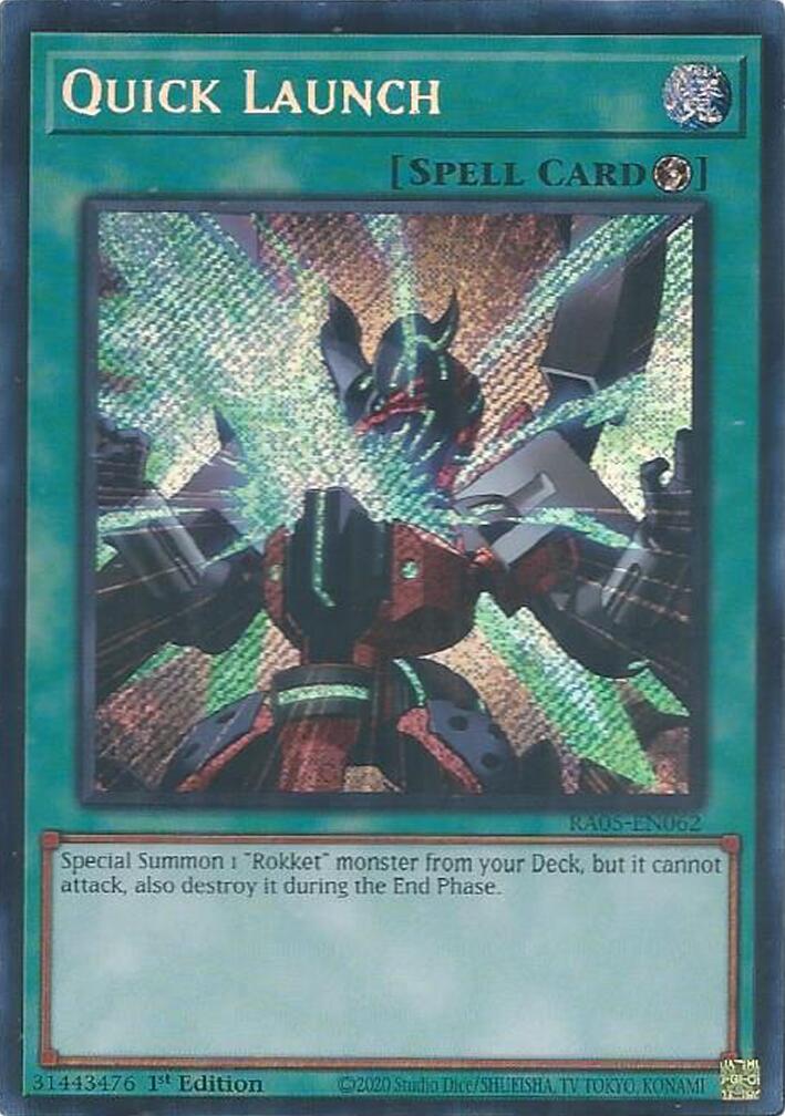 Quick Launch (Secret Rare) [RA05-EN062] Secret Rare | Black Swamp Games