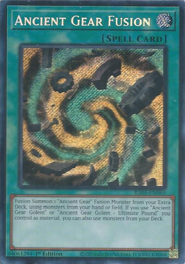 Ancient Gear Fusion (Secret Rare) [RA05-EN063] Secret Rare | Black Swamp Games
