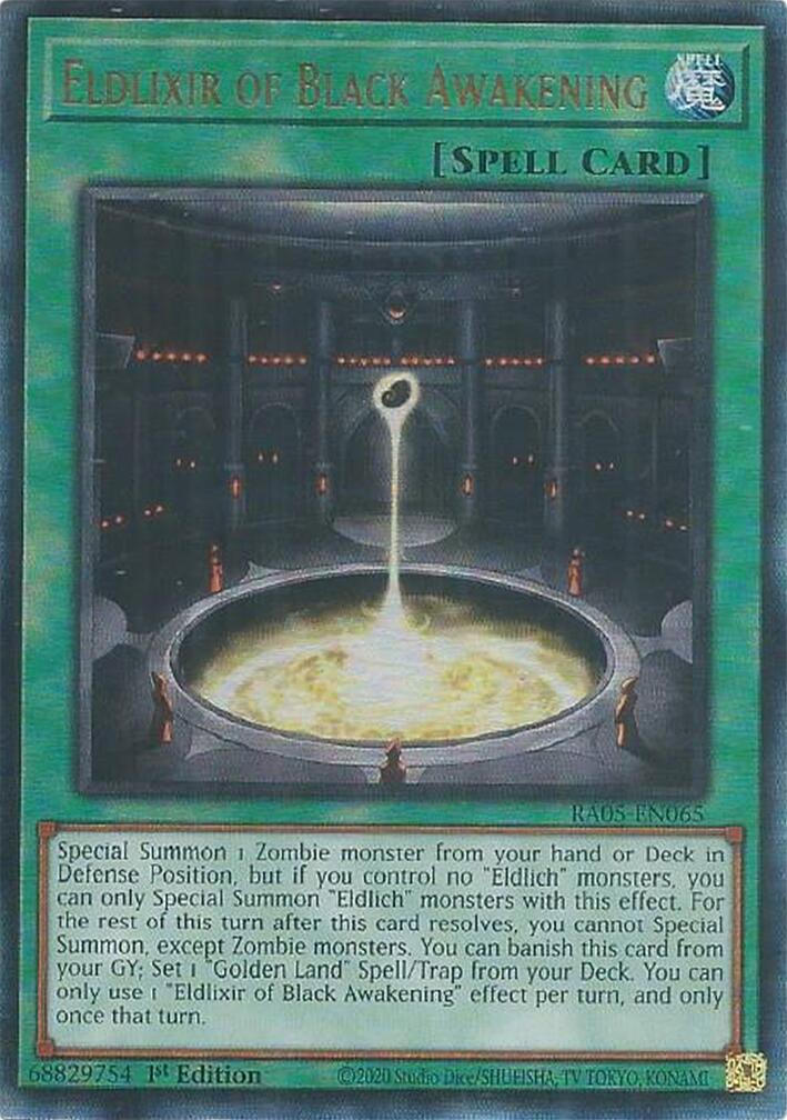 Eldlixir of Black Awakening (Ultimate Rare) [RA05-EN065] Ultimate Rare | Black Swamp Games