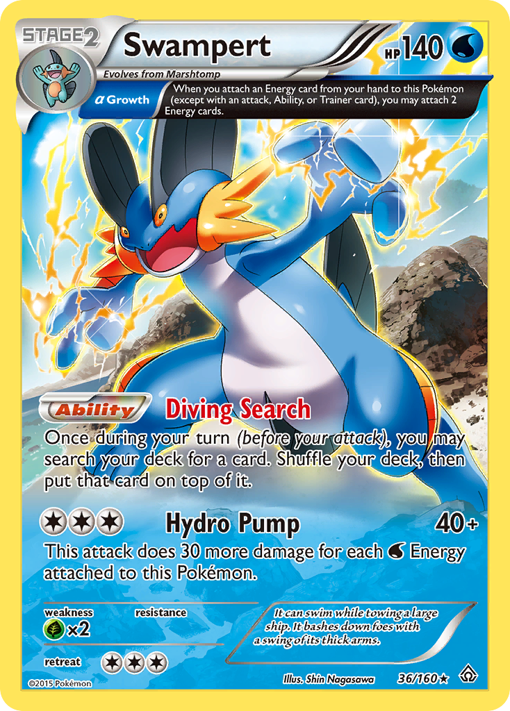 Swampert (36/160) [XY: Primal Clash] | Black Swamp Games