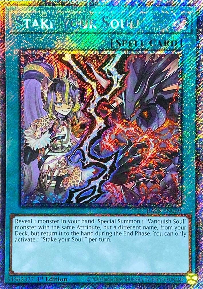 Stake your Soul! (Platinum Secret Rare) [RA05-EN069] Platinum Secret Rare | Black Swamp Games