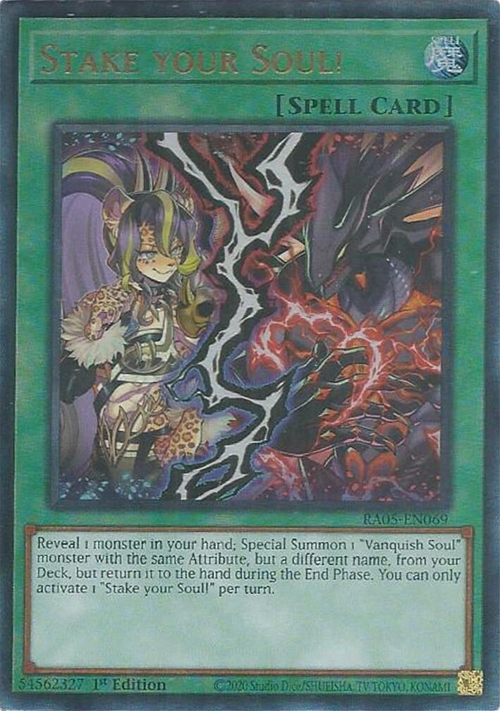Stake your Soul! (Ultimate Rare) [RA05-EN069] Ultimate Rare | Black Swamp Games