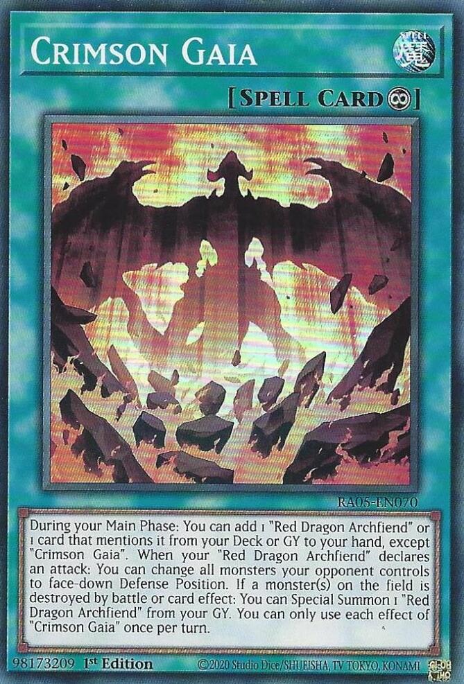 Crimson Gaia [RA05-EN070] Super Rare | Black Swamp Games