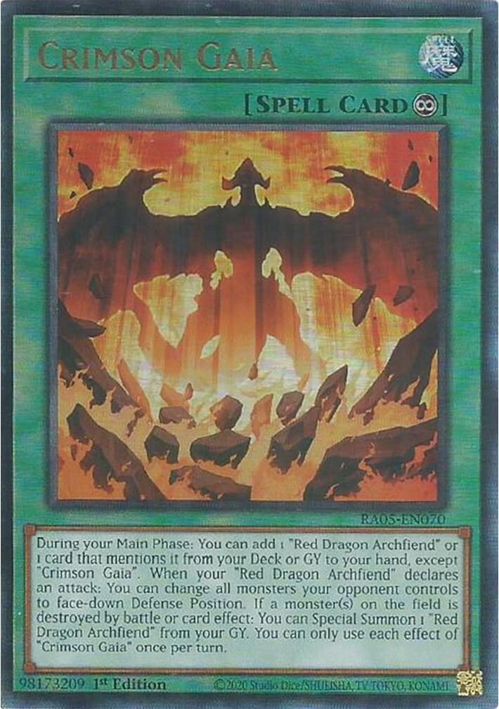 Crimson Gaia (Ultimate Rare) [RA05-EN070] Ultimate Rare | Black Swamp Games