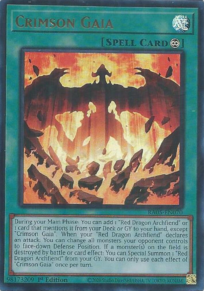 Crimson Gaia (Ultra Rare) [RA05-EN070] Ultra Rare | Black Swamp Games