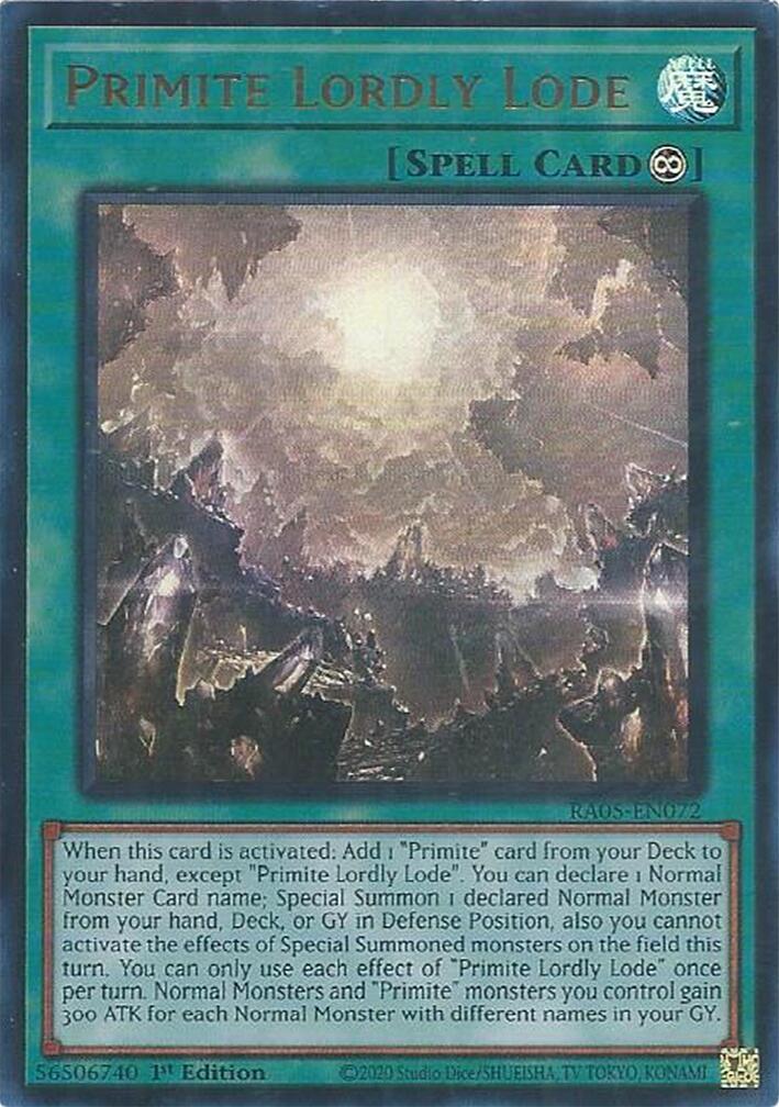 Primite Lordly Lode (Ultra Rare) [RA05-EN072] Ultra Rare | Black Swamp Games