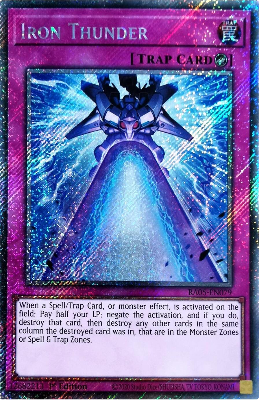 Iron Thunder (Platinum Secret Rare) [RA05-EN079] Platinum Secret Rare | Black Swamp Games