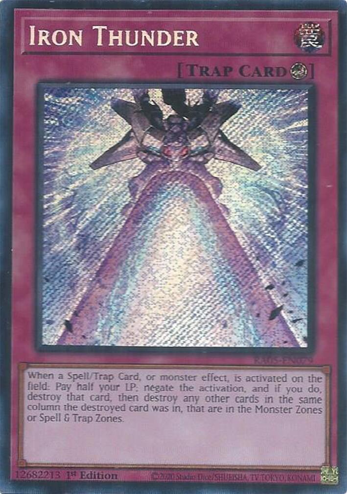 Iron Thunder (Secret Rare) [RA05-EN079] Secret Rare | Black Swamp Games