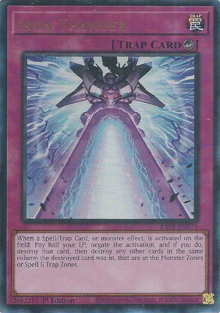 Iron Thunder (Ultimate Rare) [RA05-EN079] Ultimate Rare | Black Swamp Games