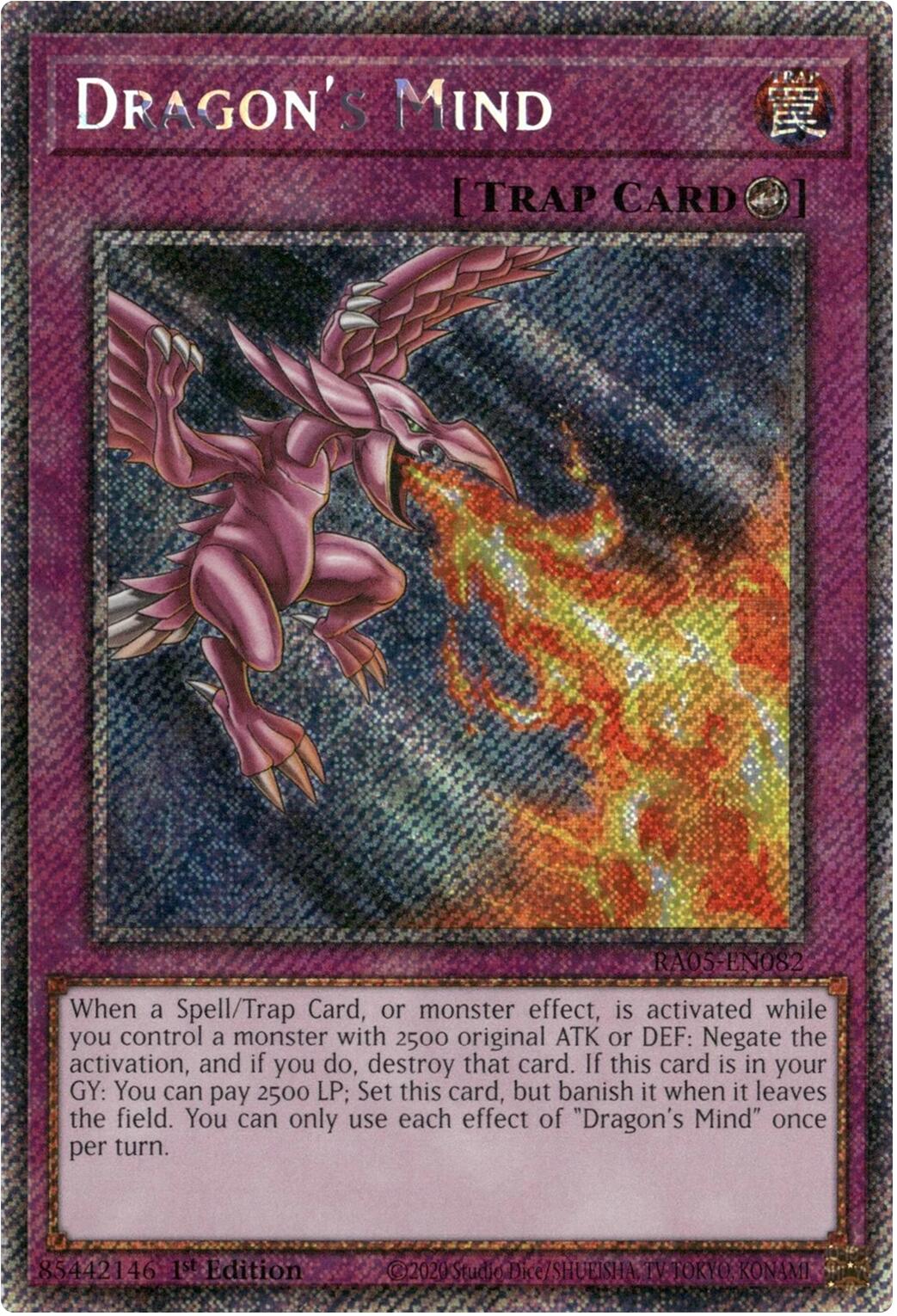 Dragon's Mind (Platinum Secret Rare) [RA05-EN082] Platinum Secret Rare | Black Swamp Games