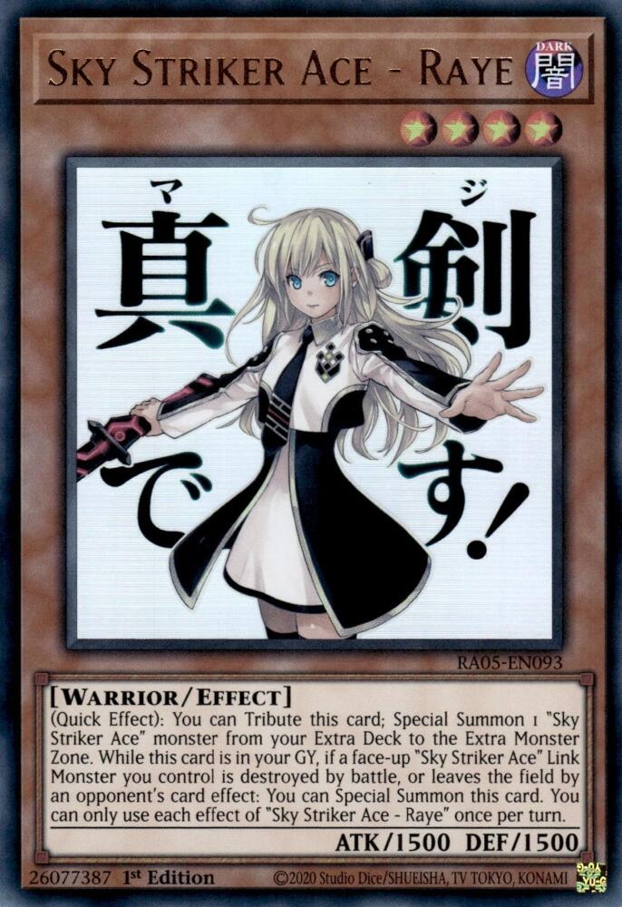 Sky Striker Ace - Raye [RA05-EN093] Ultra Rare | Black Swamp Games