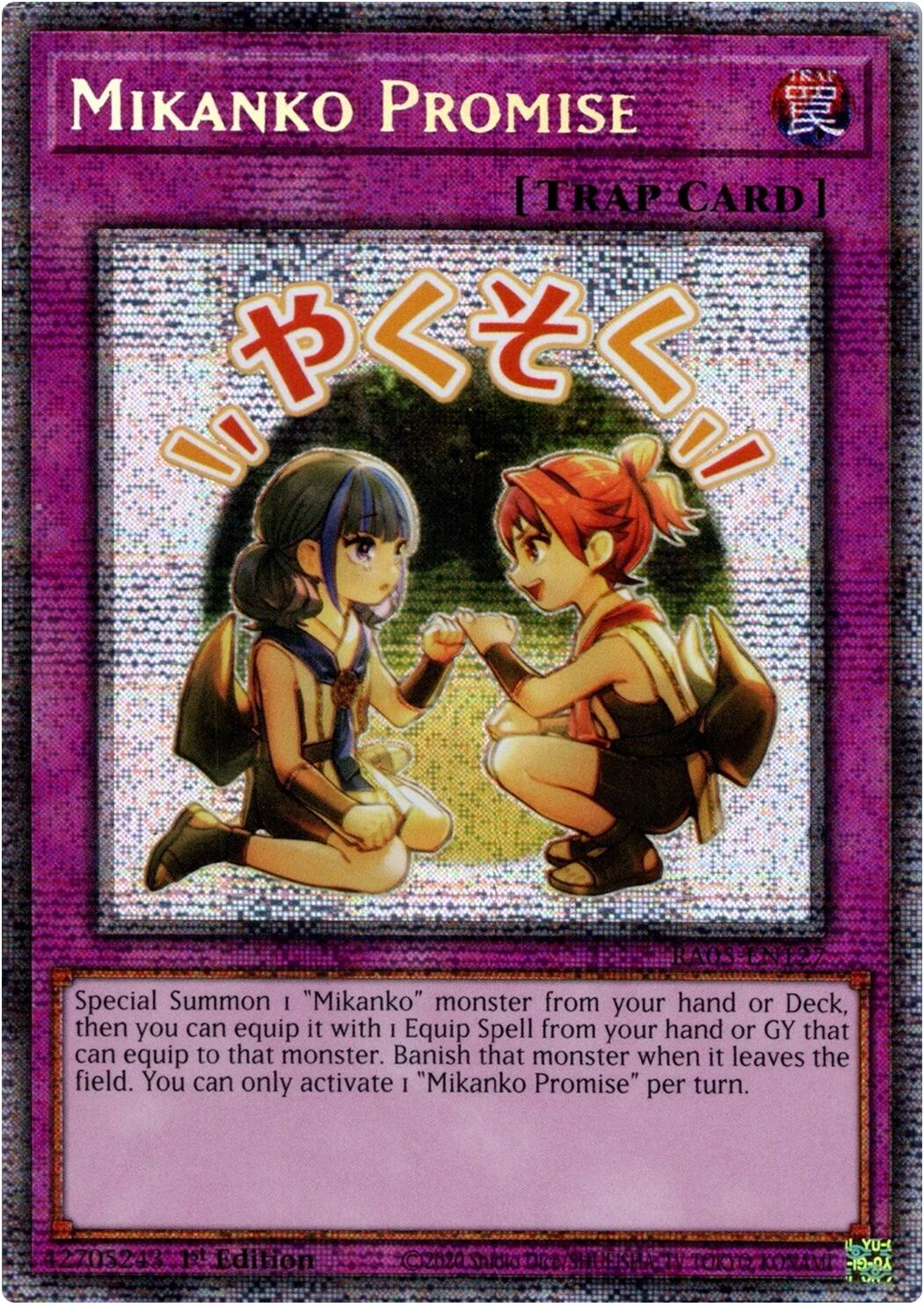 Mikanko Promise (Starlight Rare) [RA05-EN127] Starlight Rare | Black Swamp Games