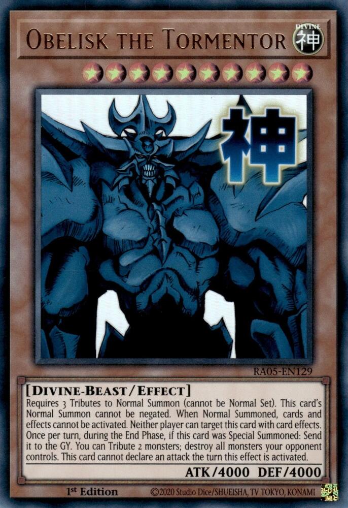Obelisk the Tormentor [RA05-EN129] Ultra Rare | Black Swamp Games
