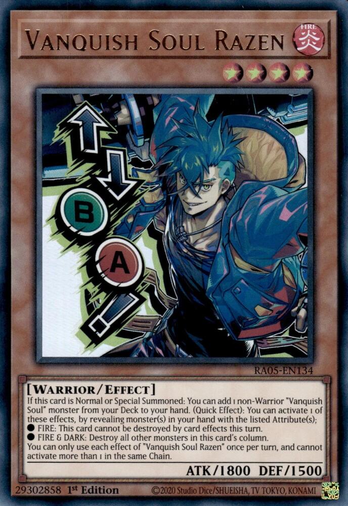 Vanquish Soul Razen [RA05-EN134] Ultra Rare | Black Swamp Games