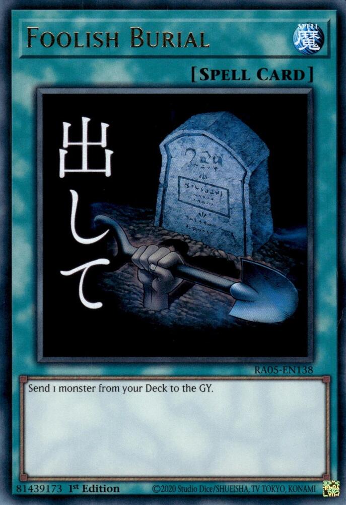 Foolish Burial [RA05-EN138] Ultra Rare | Black Swamp Games