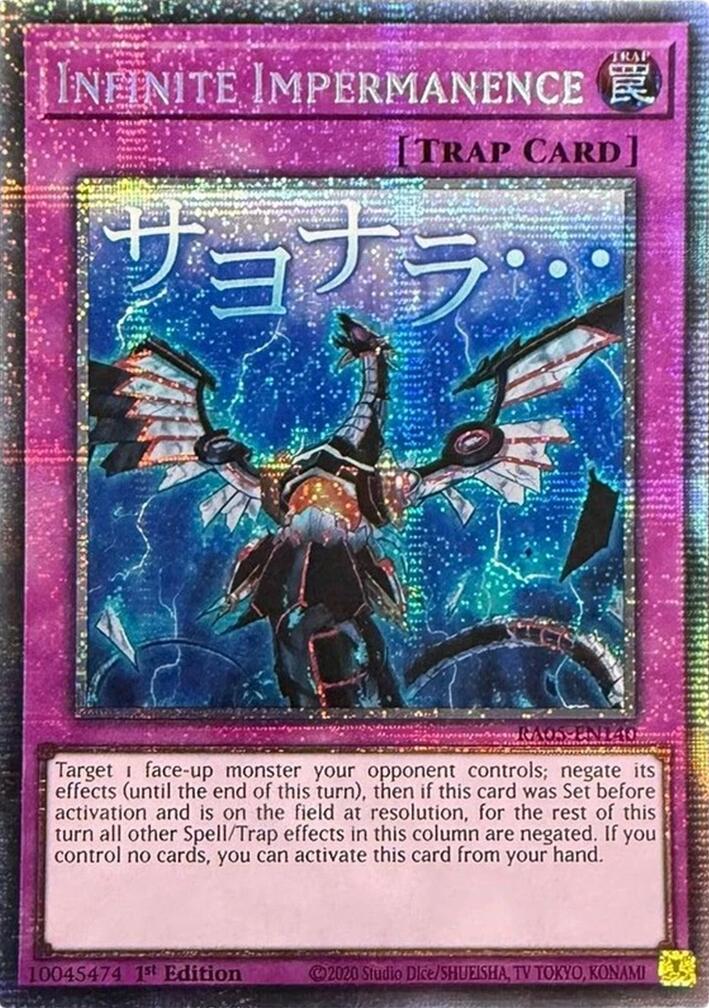 Infinite Impermanence (Starlight Rare) [RA05-EN140] Starlight Rare | Black Swamp Games