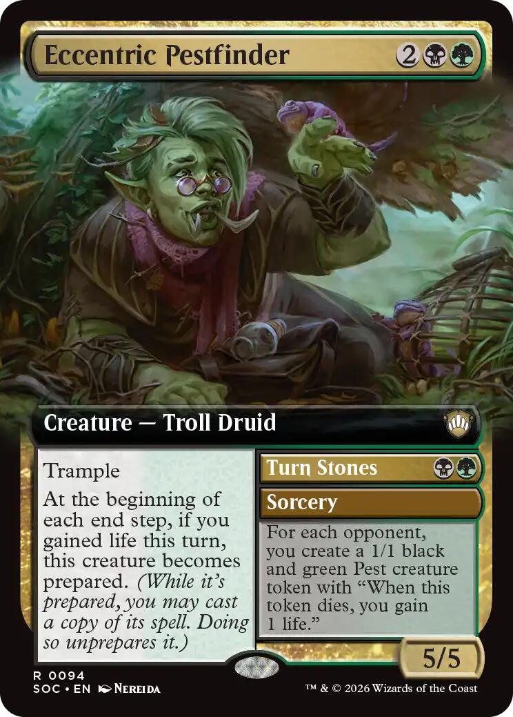 Eccentric Pestfinder (Extended Art) [Secrets of Strixhaven Commander] | Black Swamp Games